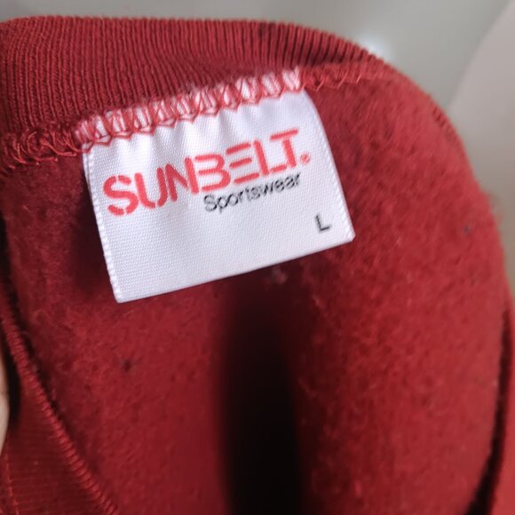 Vintage Blank Sunbelt Sportswear Mens Brown Crewneck Sweatshirt L - Picture 4 of 4